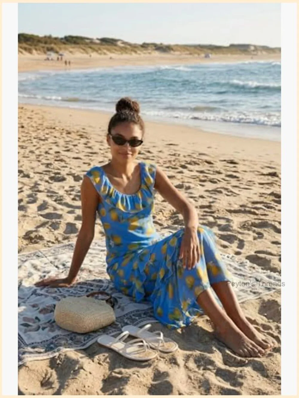 Ruffle Square Neck Sleeveless Maxi Fishtail Dress
